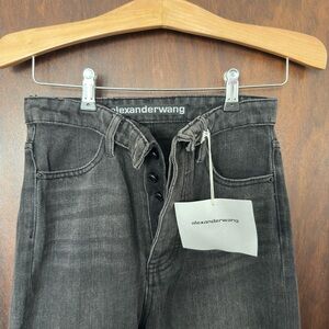 Alexander Wang Charcoal Button-Fly Jeans